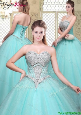 Modest Sweetheart Beading Quinceanera Gowns for Summer