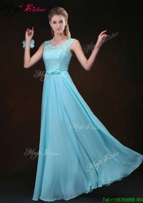 2016 Sweet Scoop Lace Dama Dresses with Lace