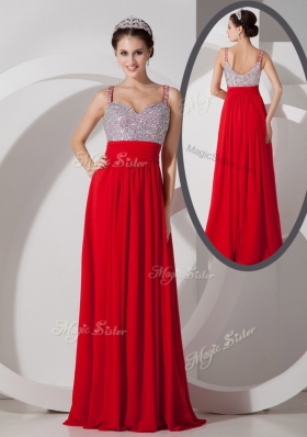 Classical Empire Straps Beading Best Selling Prom Gowns for Evening