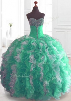 Cheap Custom Made Quinceanera Dresses with Beading and Ruffles
