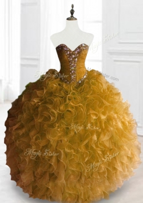Exclusive Custom Made Quinceanera Dresses with Beading and Ruffles