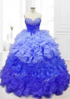 New Sweetheart In Stock Quinceanera Dresses with Beading and Ruffles