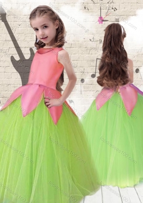 2016 Cheap Scoop Ball Gown Multi Color Little Girl Pageant Dresses