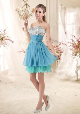 2016 Discount Sweetheart Bridesmaid Dresses with Sequins and Hand Made Flowers