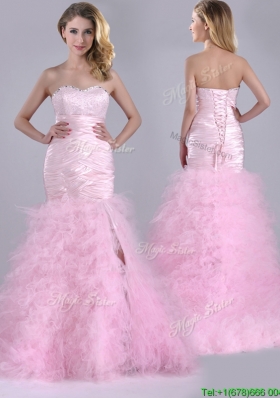 Luxurious Ruffled Taffeta and Tulle Christmas Party Dress with Beading and Sequins