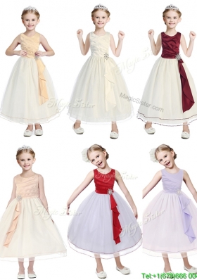 New Arrivals Scoop Tulle Flower Girl Dress with Beading