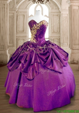 Latest Eggplant Purple Quinceanera Dress with Beading and Ruffles