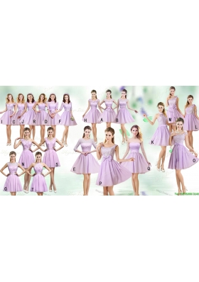 New Arrivals Empire Mini Length Bridesmaid Dresses in Lilac