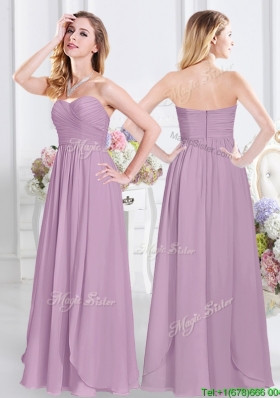 2017 Pretty Sweetheart Zipper Up Lavender Dama Dress in Floor Length