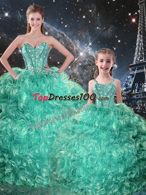Comfortable Floor Length Turquoise Quinceanera Dresses Sweetheart Sleeveless Lace Up