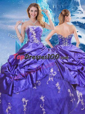 New Style Floor Length Ball Gowns Sleeveless Purple Quinceanera Gowns Zipper