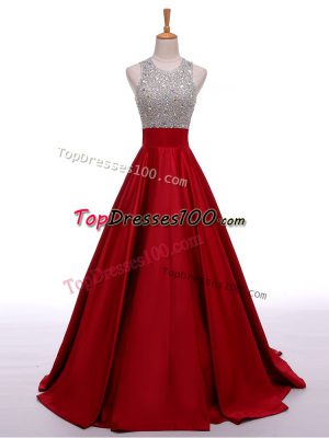 Dynamic Wine Red Homecoming Dress Scoop Sleeveless Backless