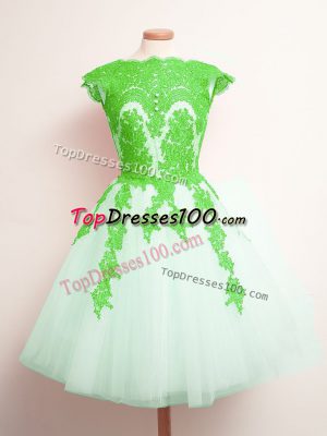 Cheap Multi-color Sleeveless Mini Length Appliques Lace Up Wedding Guest Dresses