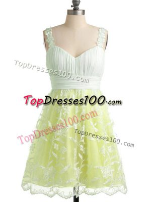 Straps Sleeveless Lace Quinceanera Court of Honor Dress Lace Lace Up