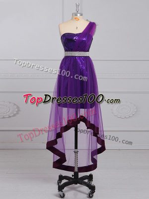 Tulle and Sequined Sleeveless Evening Dress and Beading