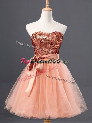 Tulle Sleeveless Mini Length Homecoming Dress and Sequins