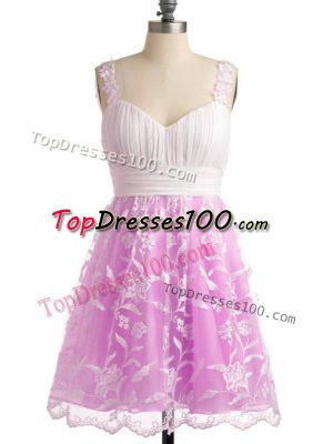 Glamorous Sleeveless Lace Lace Up Bridesmaid Gown