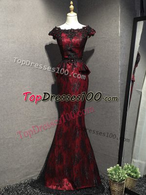 Lace Sleeveless Floor Length Mother Dresses and Lace and Appliques