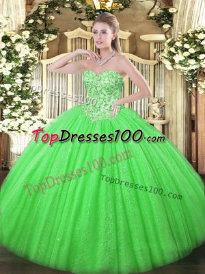 Classical Floor Length Ball Gowns Sleeveless 15th Birthday Dress Lace Up