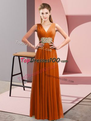 Sleeveless Beading and Ruching Side Zipper Homecoming Dress
