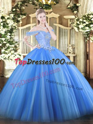 Gorgeous Sleeveless Lace Up Floor Length Beading Quinceanera Dresses
