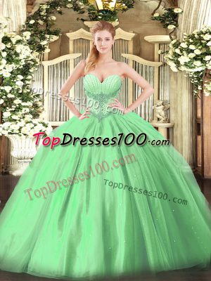Eye-catching Beading 15 Quinceanera Dress Lace Up Sleeveless Floor Length