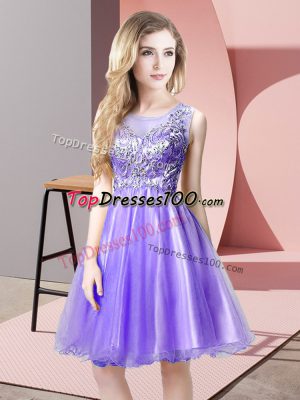 Custom Designed Sleeveless Beading Zipper Homecoming Dress