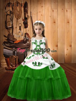 Floor Length Lace Up Casual Dresses for Sweet 16 and Quinceanera with Embroidery