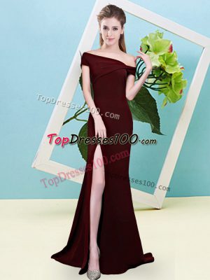 Sleeveless Ruching Zipper Bridesmaids Dress
