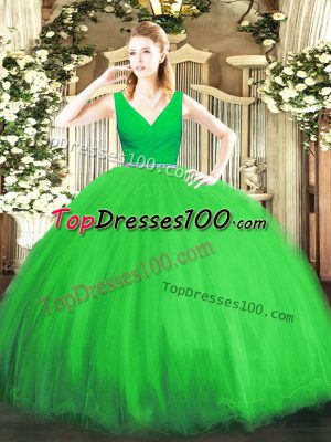 Quinceanera Dresses Military Ball and Sweet 16 and Quinceanera with Beading V-neck Sleeveless Zipper