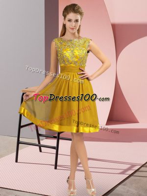 Dynamic Sleeveless Appliques Backless Dress for Prom