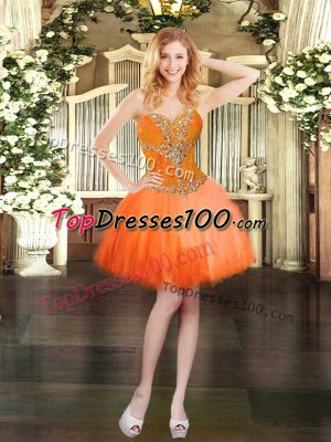 Sleeveless Lace Up Mini Length Beading