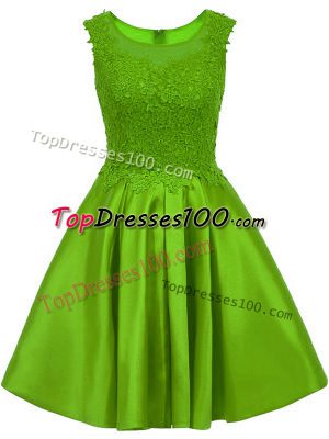 Captivating Mini Length Wedding Party Dress Scoop Sleeveless Zipper
