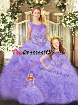 Sleeveless Ruffles Lace Up Sweet 16 Dresses
