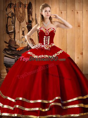 Organza Sleeveless Floor Length Quinceanera Dress and Embroidery