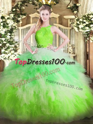 Discount Sleeveless Ruffles Zipper Sweet 16 Dress