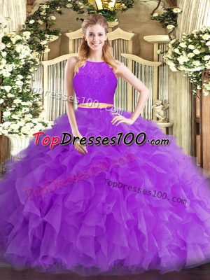 Simple Eggplant Purple Sleeveless Tulle Zipper 15th Birthday Dress for Military Ball and Sweet 16 and Quinceanera