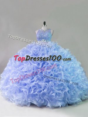 Cute Floor Length Two Pieces Sleeveless Lavender Vestidos de Quinceanera Zipper