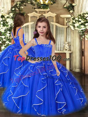 Most Popular Sleeveless Ruffles Lace Up Girls Pageant Dresses