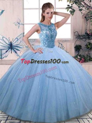 Traditional Sleeveless Beading Lace Up Sweet 16 Dress