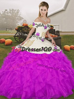 Glamorous Floor Length Ball Gowns Sleeveless Purple Sweet 16 Dress Lace Up