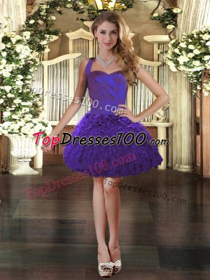 Discount Mini Length Ball Gowns Sleeveless Purple Pageant Dress Wholesale Lace Up