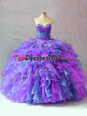 Floor Length Ball Gowns Sleeveless Multi-color Ball Gown Prom Dress Lace Up