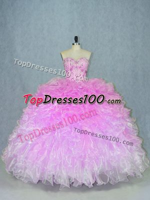 Floor Length Ball Gowns Sleeveless Multi-color Quince Ball Gowns Lace Up