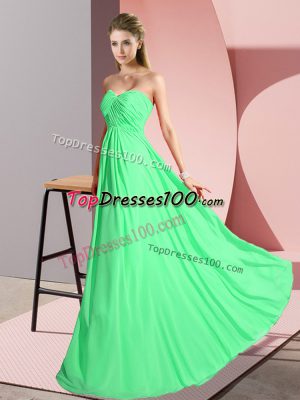 Hot Sale Green Sweetheart Neckline Ruching Sleeveless Lace Up