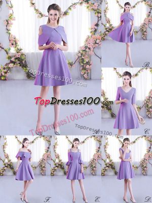 Artistic Half Sleeves Ruching Zipper Dama Dress