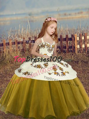 Chiffon Sleeveless Floor Length Winning Pageant Gowns and Beading