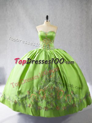 Floor Length Quinceanera Gowns Sweetheart Sleeveless Lace Up