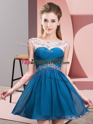 Custom Design Sleeveless Beading Backless Prom Evening Gown