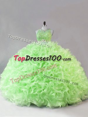 Beading Quinceanera Dress Zipper Sleeveless Floor Length